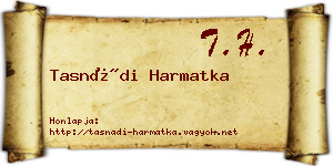 Tasnádi Harmatka névjegykártya